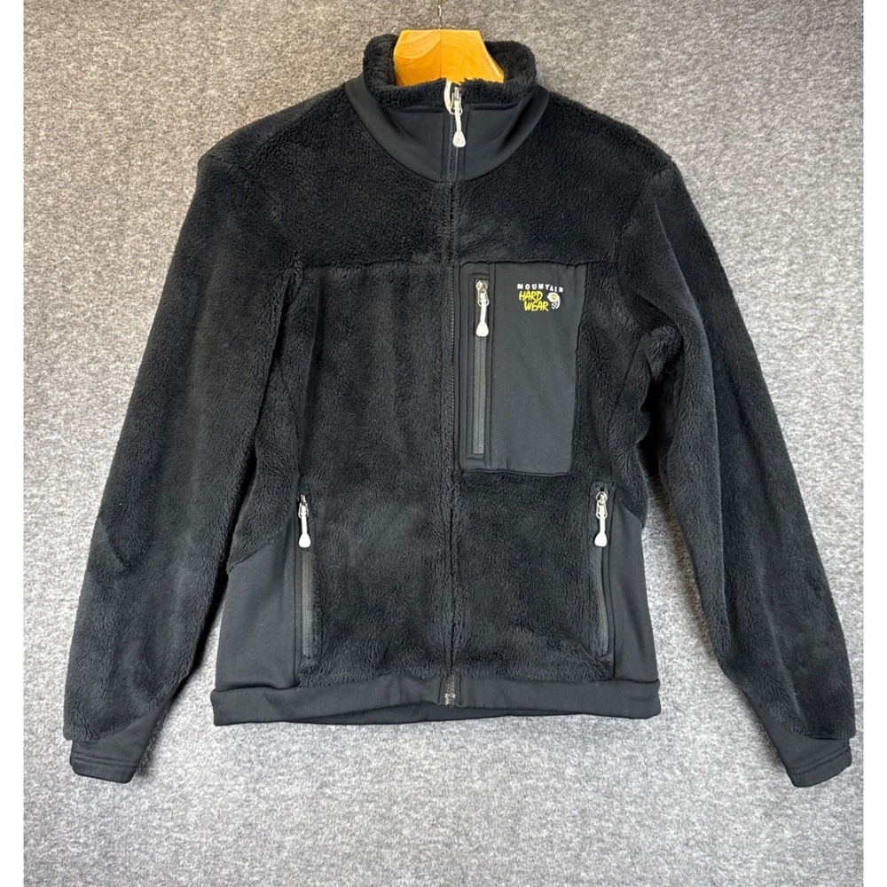 Mountain Hardwear Fleece Jacket Womens M Black Polartec Thermal Pro Warm Cozy